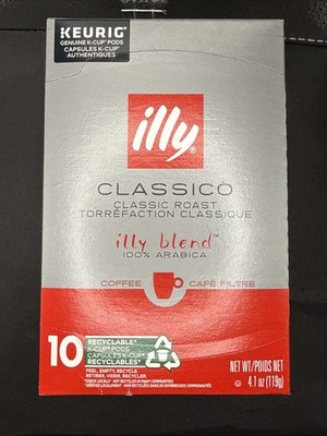 Illy Coffee K-Cups Pods 60 Total Classic Roast 10 Ct, 6 Boxes BB: 11/2026 Keurig