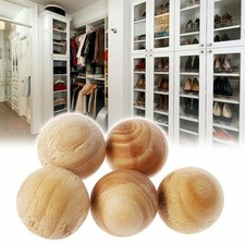 50X Natural Cedar Wood Ball Wardrobe Clothes Drawer Mildew Moth Insect Repellent