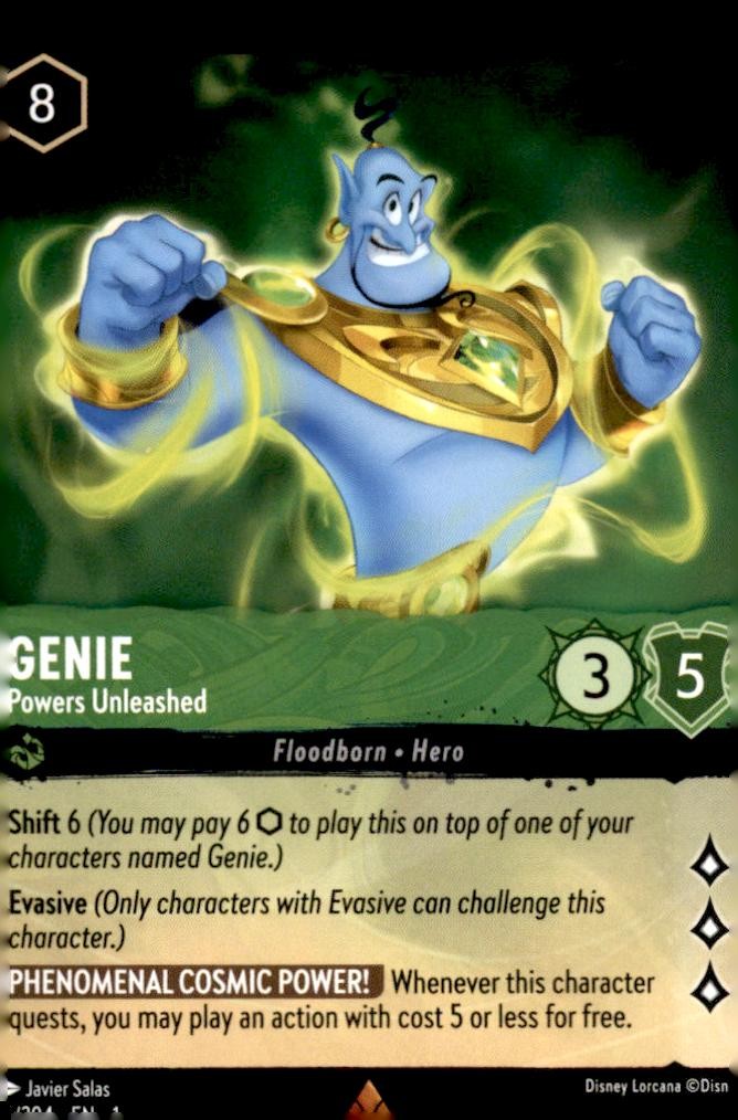 Genie - Powers Unleashed 76/204 Rare The First Chapter Lorcana Near Mint