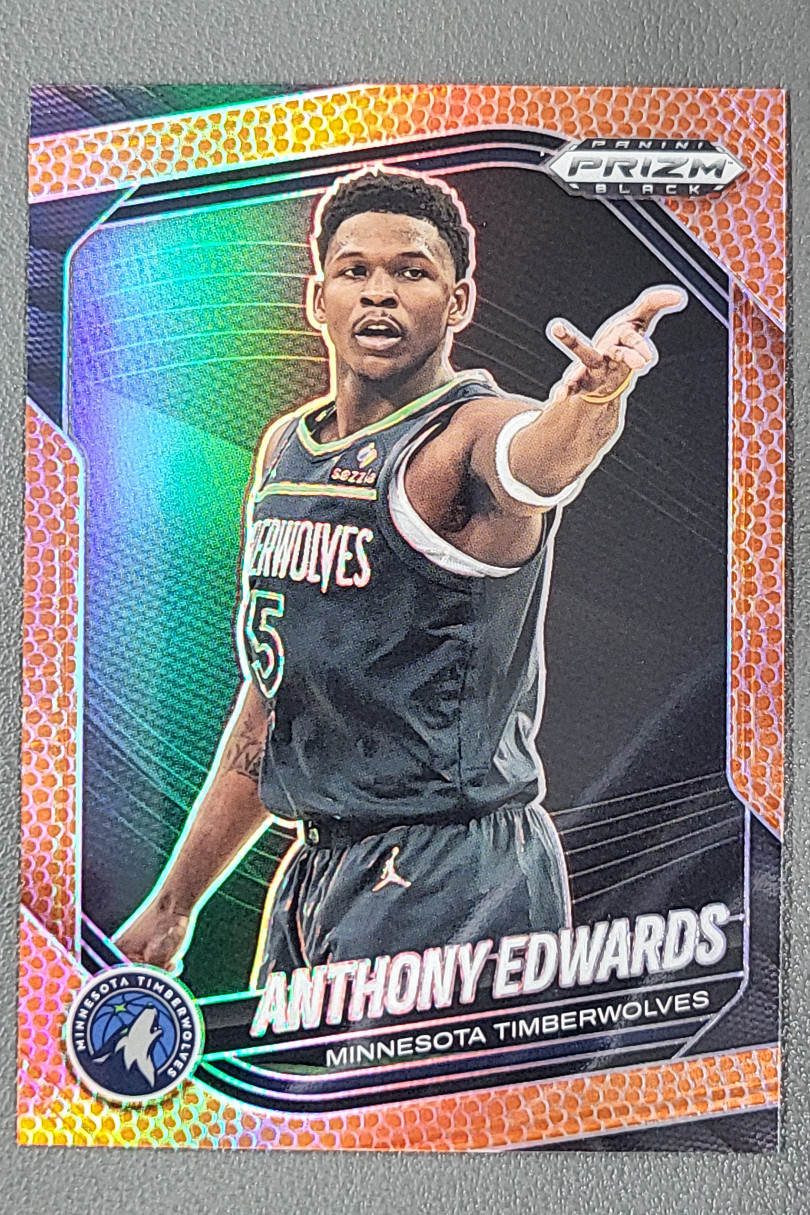 2024-25 Panini Prizm Black Anthony Edwards Basketball Prizms /225 #17