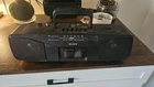 Sony CFS-204 Black AM/FM Stereo Boombox Cassette Player Headphone Jack