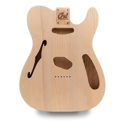 Telecaster Thinline kompatibler Gitarrenkörper - unvollendet - Esche