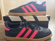 Size 6 Y Or 8 W - Adidas Breaknet Sleek J JQ3053 Navy Blue And Pink. NIB