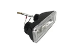 Rectangle Twin Headlight Halogen Clear Lens E-Mark, Side Mount - Gloss Black