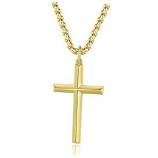 Cross Necklace for Men Sterling Silver Cross Necklaces High gold cross