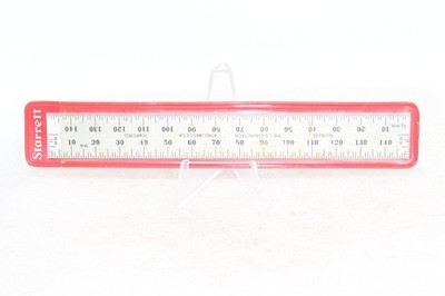 The L.S Starrett Co.  No. C635E 150MM Metric, Steel Rule, with Pocket Sleeve