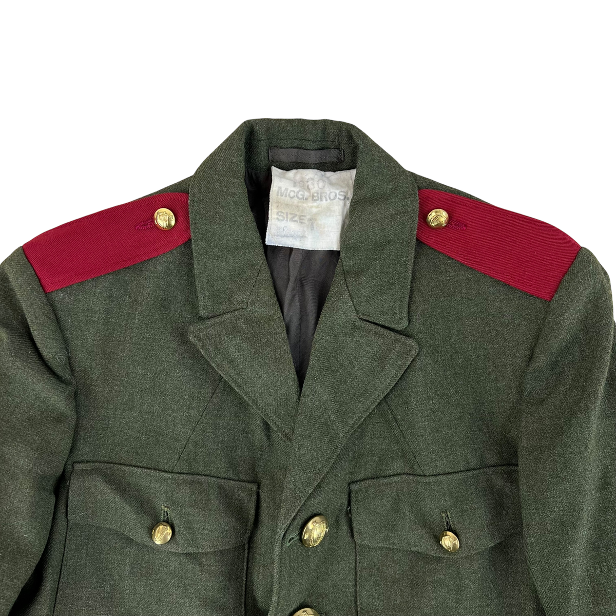 Irish Army Jacket Green Dress Jacket Vintage 80s Defence Forces