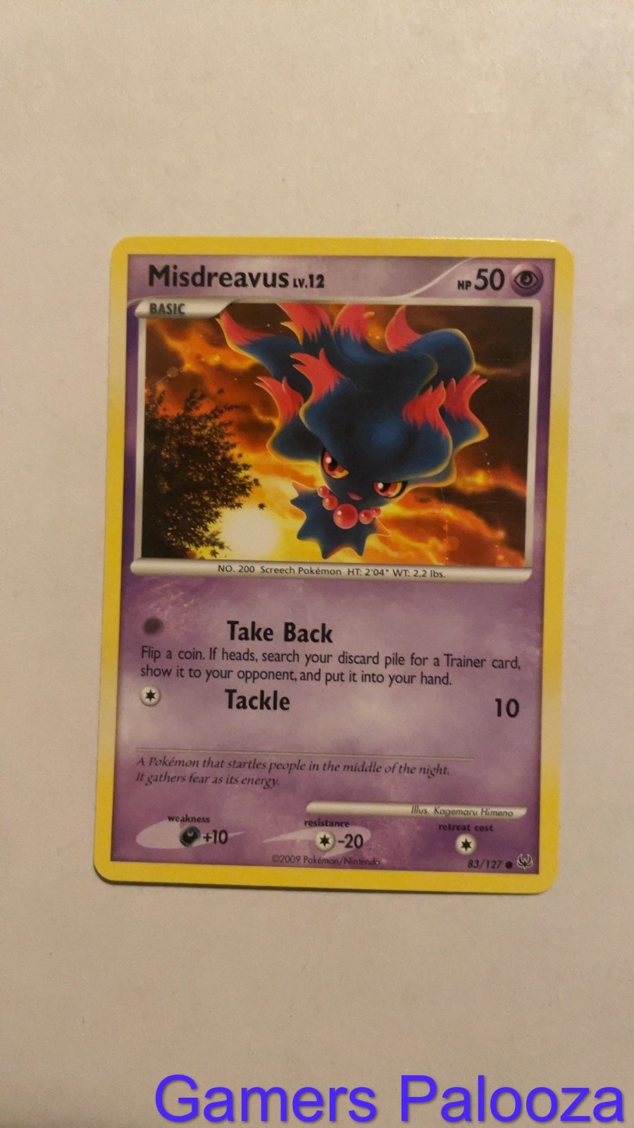 Misdreavus 83/127 Common Platinum Pokemon Near Mint