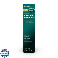 Amazon Basic Care First Aid Antibiotic Ointment, 2 ounce (Pack of 1)