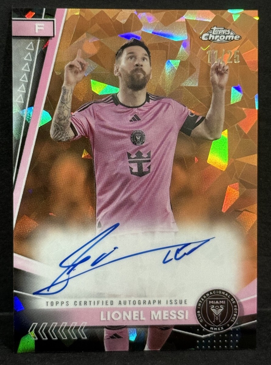 2024 Topps Chrome Sapphire MLS Inter Miami Lionel Messi On Card