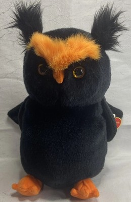 CLASSIC Ty Beanie Baby Buddy FOGS the Halloween Owl Ty Store Exclusive 2008 11 