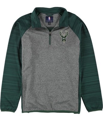 G-III Sports Mens Milwaukee Bucks Jacket, Grey, Large