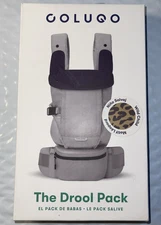 Colugo The Drool Pack Bib and Burp Cloth for Baby - Wild Child Pattern NEW