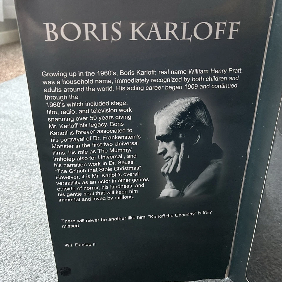 Figura de acción Boris Karloff Los iconos del terror y la ciencia ficción 12 pulgadas de lujo rara Foto 2 de 4