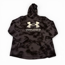 Under Armour NWT Rival Terry Hoodie Men  s Large Loose Fit Black Sweatshirt