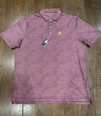 Chicago Cubs 1876 Golf Shirt Polo Performance UPF 50 Purple Maroon Johnnie-O XL