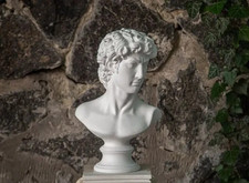 Plaster bust sculpture of David (white), 32.5 cm🇺🇦