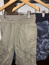 Gap Kids - Short cargo garçon - Lot de 2 - Taille S (6-7) - Camouflage bleu + Fatigue Grn