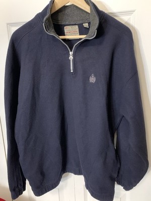 Bugle Boy, Snow Fleece, Double Brush Large Vintage '80s, '90s. Pullover Blue