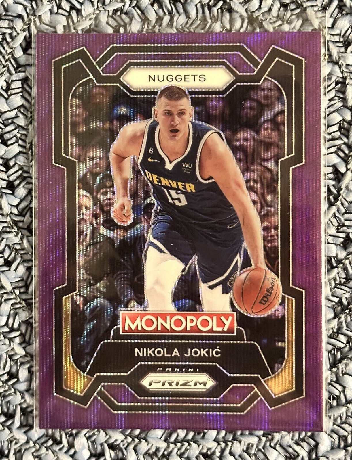 2023-24 Panini Prizm Monopoly Purple Wave Prizm Nikola Jokic Denver Nuggets #1