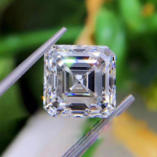 1.95CT 7.0 mm Asscher Cut VVS1 Moissanite Loose Stone GRA Certified D Color