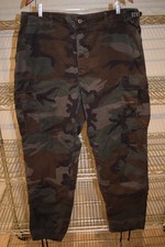 Rare Dark Camo Camouflage vtg Military Cargo Pants Men's Large Long