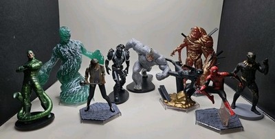 Spiderman Marvel Figurines PVC Figures Cake Toppers Lot Of 9 Black Panther Rhino