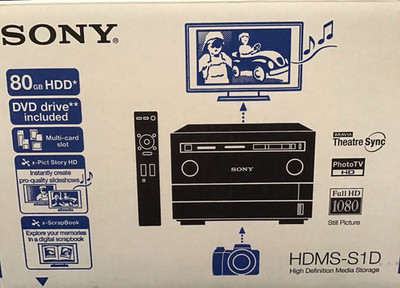 Sony Digital Photo Album HDMS-S1D w/ 80GB HDD + DVD Drive memory card slot NEW