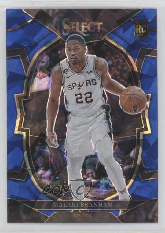 2022-23 Panini Select Concourse Blue Cracked Ice Prizm Malaki Branham #95 7rf