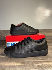 K-Swiss Classic VN Black Low Top Lace Up Rubber Sole Athletic Sneakers 06506