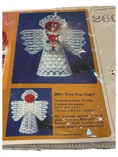 Vintage The Creative Circle Plastic Canvas Kit 2601 Tree Top Angel