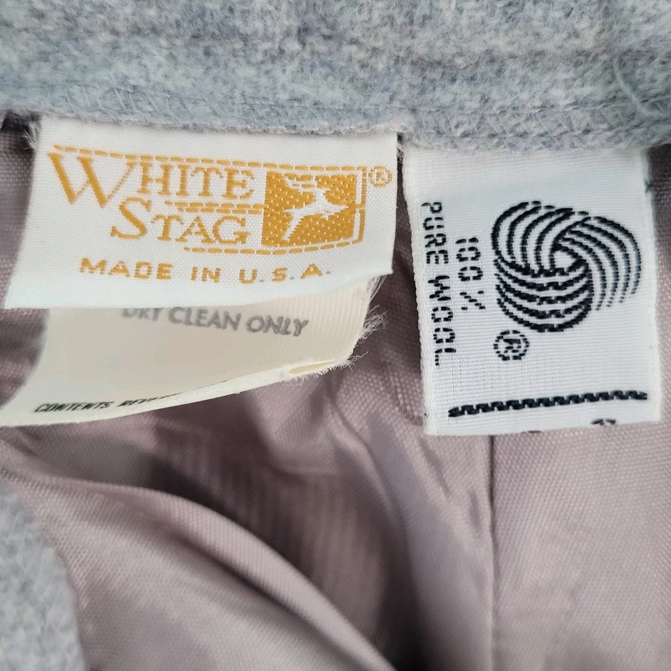 VTG White Stag Grey 100% Wool High Rise Dress Pants USA Made Size 14 (23x28.5) - Image 3 of 4