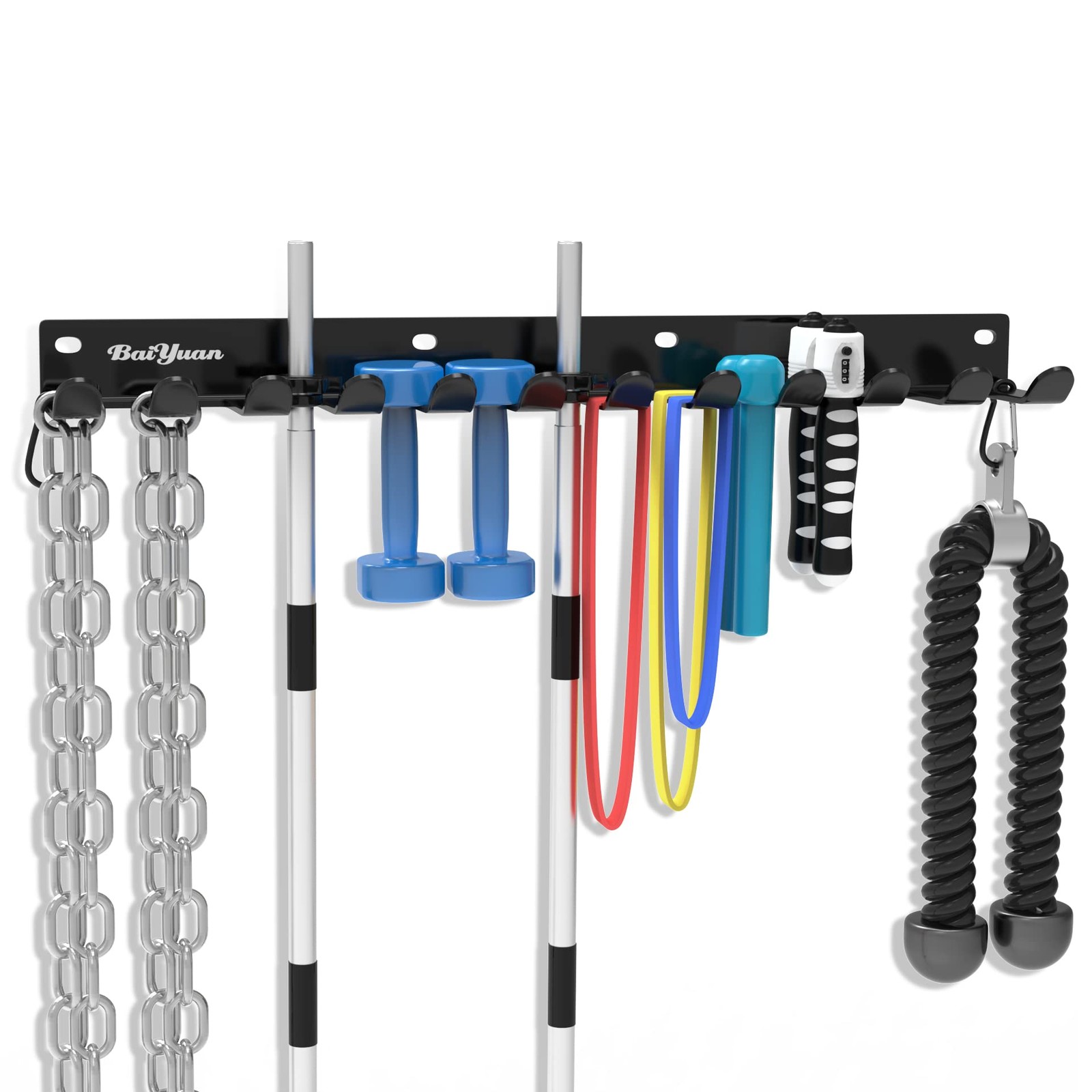 Home Gym Storage Rack - Multi-Purpose Heavy Duty Gym Rack Organizer, Wall Mou...
