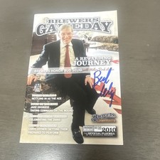 Bud Selig Signed 2010 Game Day Program Milwaukee Brewers Issue #20  MLB BB7