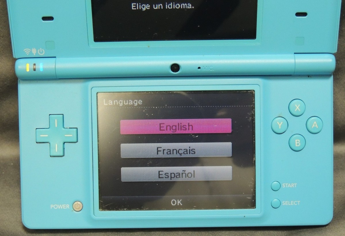 Nintendo DS Launch Edition Turquoise Blue Handheld System for sale