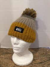 REI Co-op Unisex Beanie With Pom One Size Three Color Purple Fleece Lined
