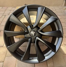 Set 4 19 Wheels Fit Tesla Model S 19x8.5 Rims Matte Black 5x120 35