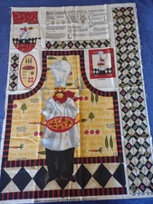 Daisy Kingdom Chef's Special Apron Oven Mitt Pot Holder Fabric Panel 
