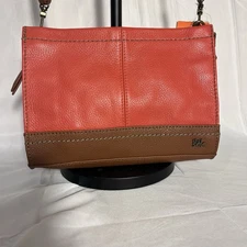 The Sak  “Iris “ Demi Vibrant Red and Brown  Leather Conversion Crossbody NWT