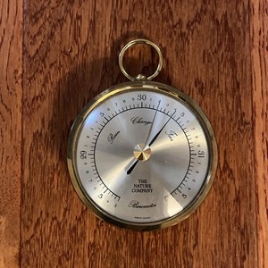 The Nature Company German Aneroid Barometer Mid century 1972 EX