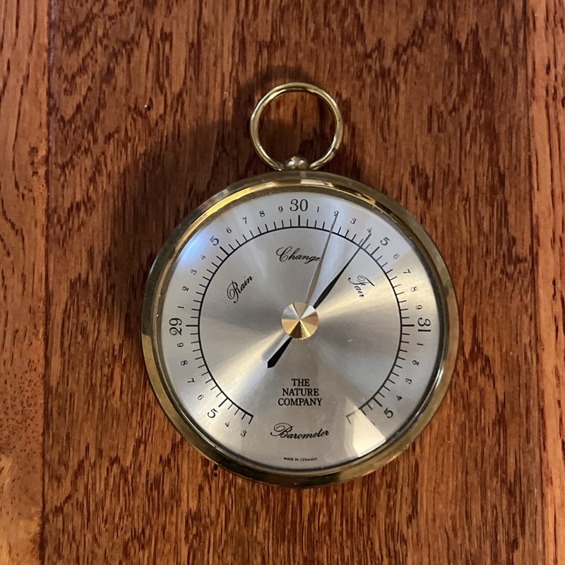 The Nature Company German Aneroid Barometer Mid century 1972 EX