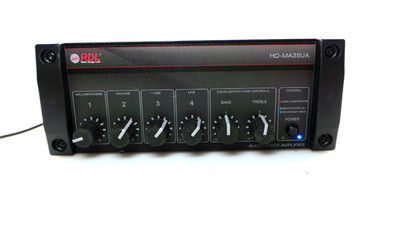 RDL HD-MA35U 35 Watt Mixer Amplifier - Used - Tested - Power cord Included
