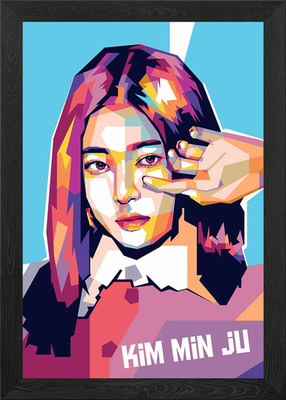 Kim Min ju pop art 3 Framed Wall Art Poster Canvas Print Picture