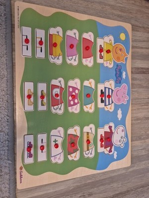Eichhorn Holz Puzzle Peppa Wutz Neuwertig