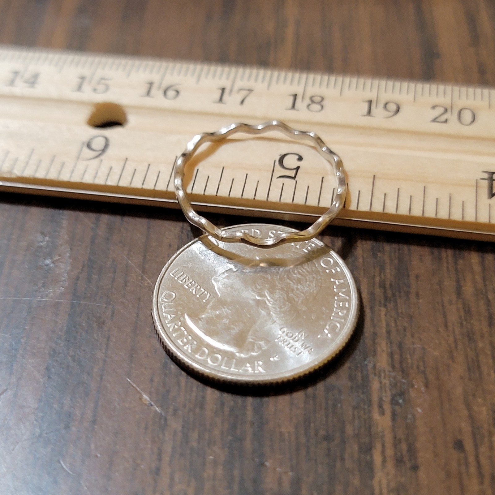 Sterling Silver Small Tiny Wave Ring, Stackable R… - image 7