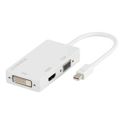 VIVANCO Mini DisplayPort auf HDMI- DVI- VGA- Universal Adapter, #1907243