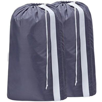HOMEST 2 Pack XL Nylon Laundry Bag with Strap, Large Dirty Garments Organizer...