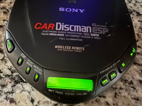 Lettore CD Compact Disc Portatile Vintage Sony Car DiscMan D-M805 TESTATO - Foto 5 di 10