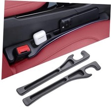 Car Seat Gap Filler, 2-Pack No-Drop Seat Side Gap Seam Filler Organizer Black