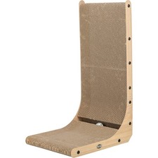 25.6" L-Shaped Cat Scratching Board with Catnip  Silvervine, Reversible